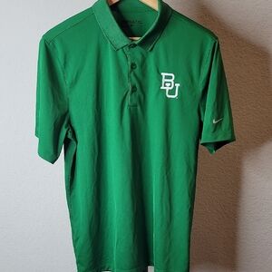 Nike Golf Green Baylor University Men's Polo Shirt with BU Logo